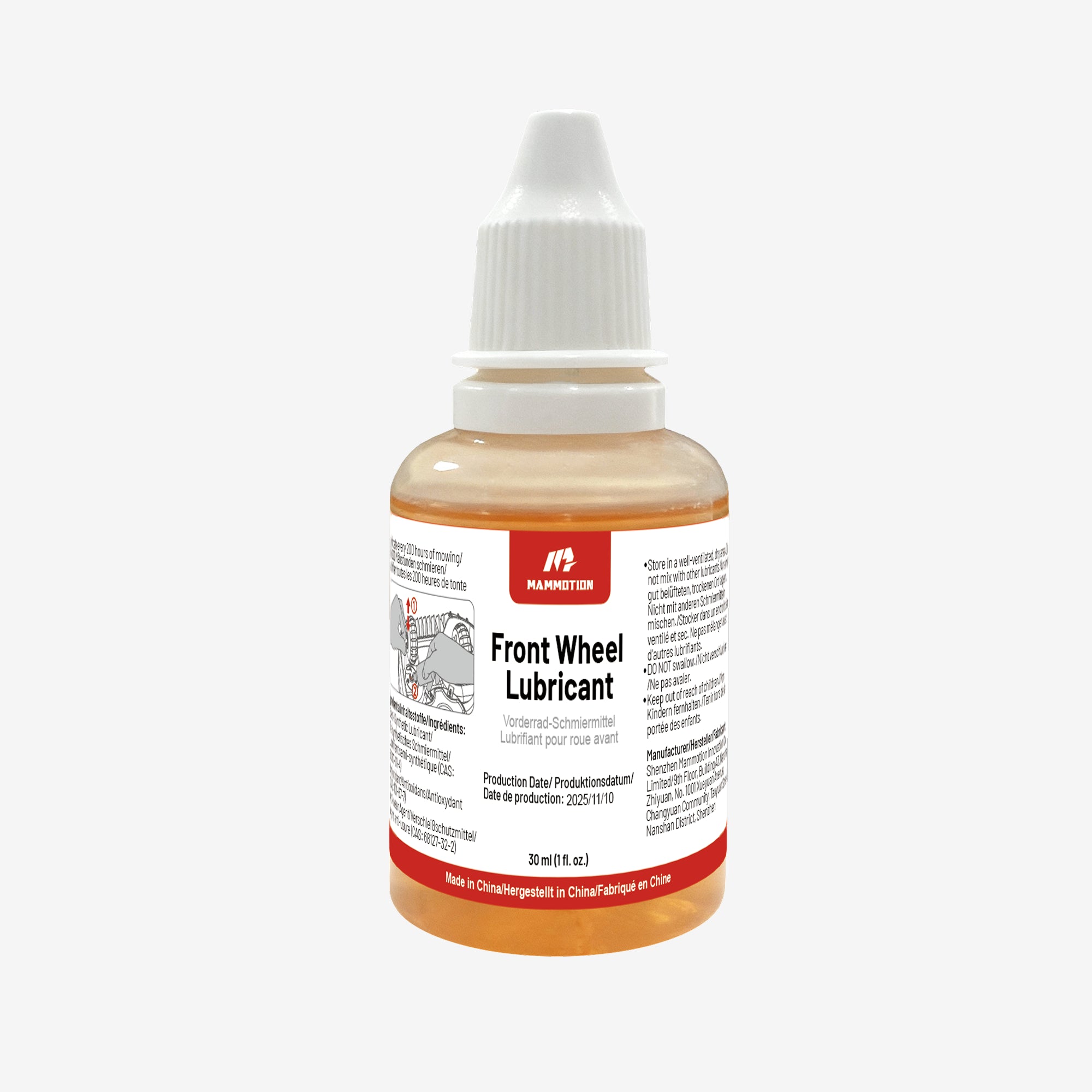 Lubricante de rueda delantera