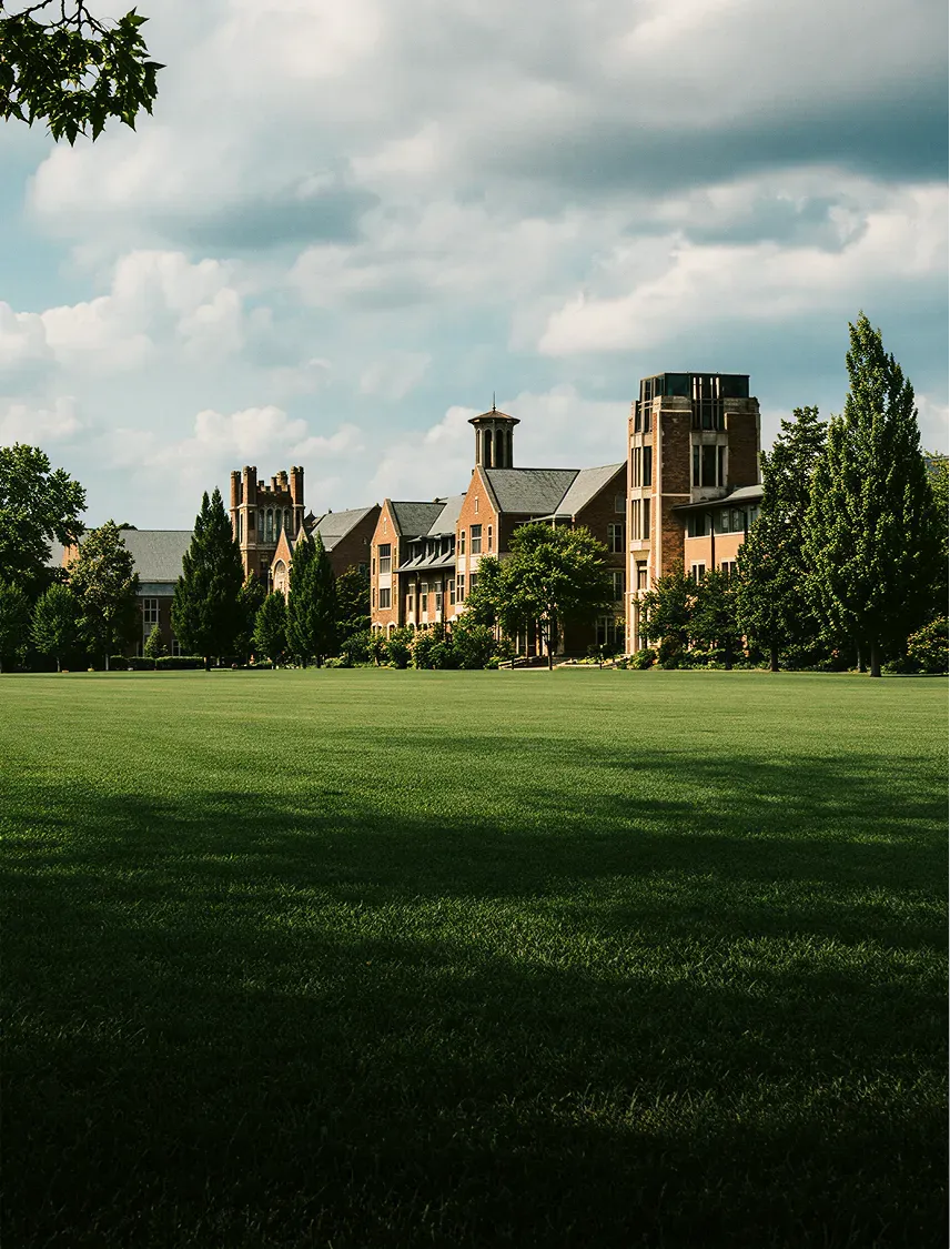Zona verde de un campus