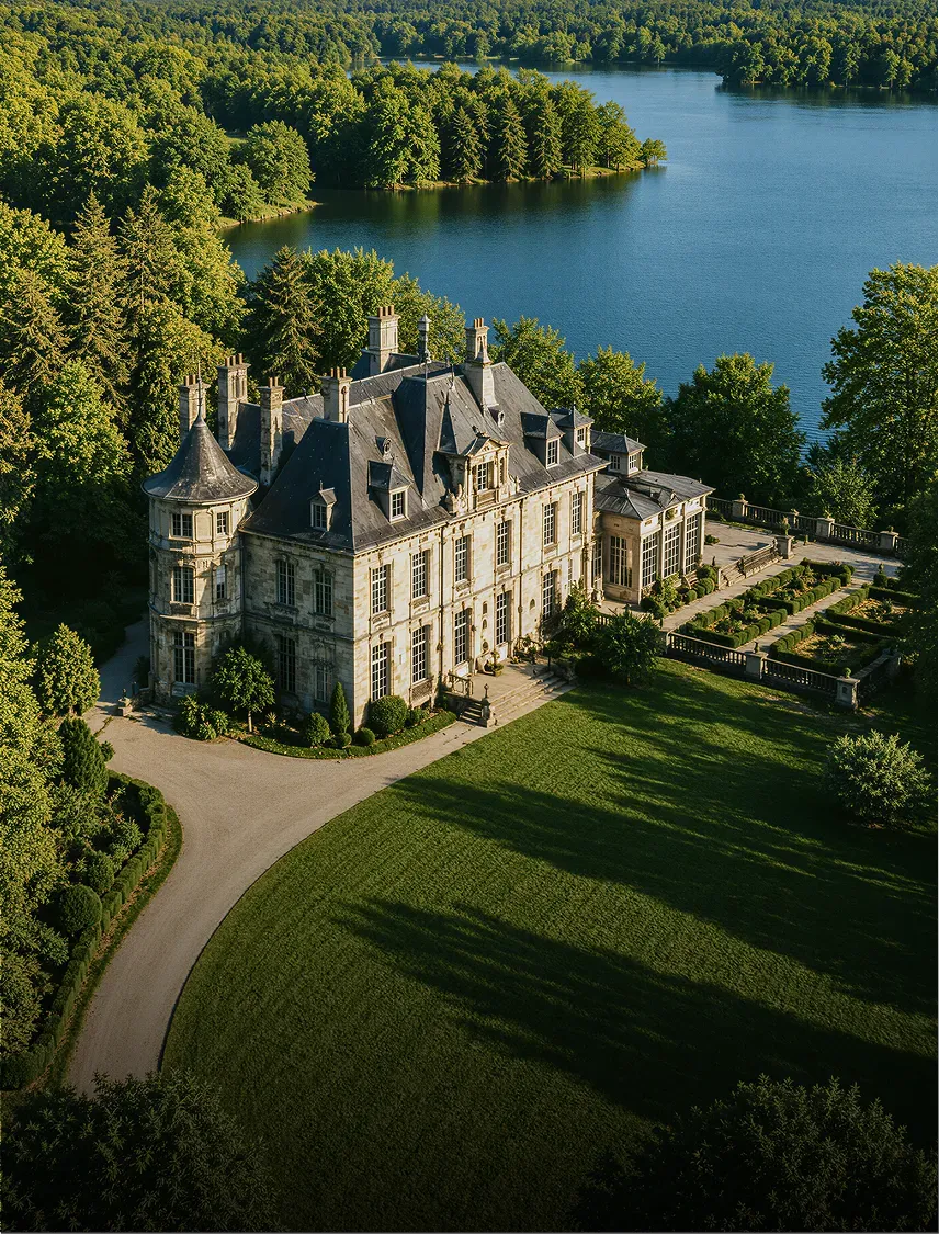 Césped de una finca privada